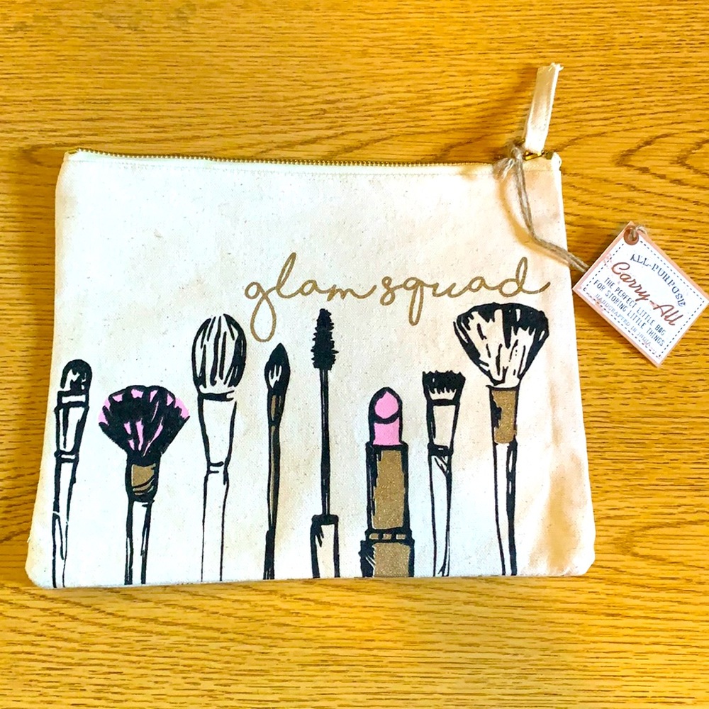 🌟 “glam squad“ zippered pouch 🔹 - Picture 1 of 3